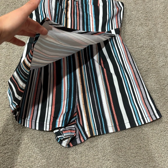 SHEIN Women’s Multicolor Striped Strapless Romper / Swim Cover Up - size M - Picture 2 of 5